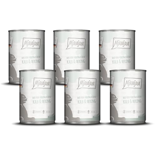 Produktbild von MjAMjAM Premium Katzen Nassfutter DUO Kalb & Hering - 6 x 400 g