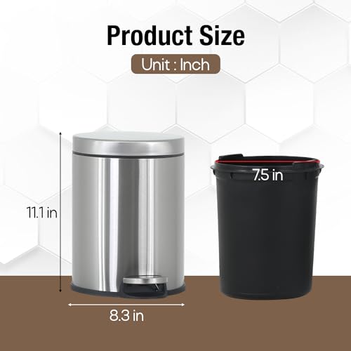 Caneca de Basura de Acero Inoxidable de 6 Litros miniatura 2