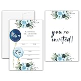 KFNER It’s a Boy Baby Shower Invitations, Blue Balloon Baby Shower Invitation Card, Oh Boy Baby Shower Supplies & Gender Reveal Party Decorations (25 Set of Invitations with Envelopes)-10