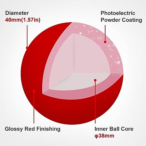Image of SANWA 40mm /1.57in Trackball, Replacement Ball for GMAWTB40, GMABTTB41, GMATB39, Kensington Orbit Fusion, and Other Compatible Trackball Mice, Glossy Red