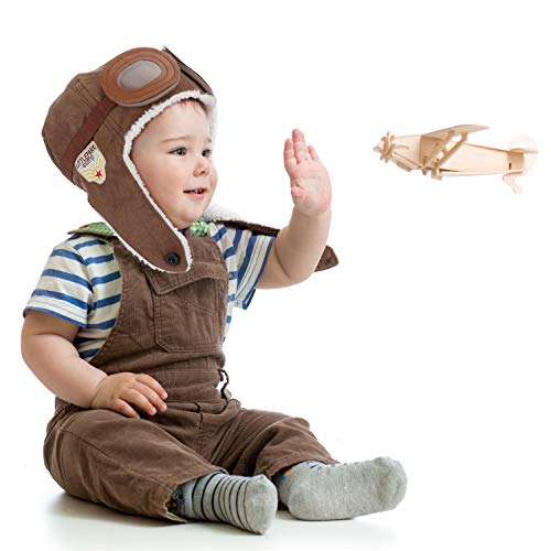 Satinior Hat For Kids Brown Fleece Cap With Earmuffs Warm Winter Cap For Kids #TOP3