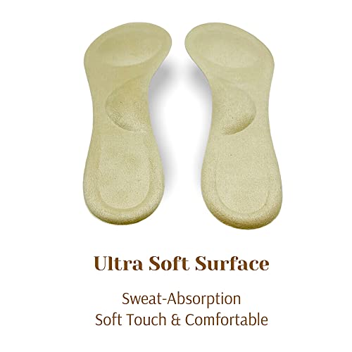 4 pares de plantillas invisibles de esponja de gamuza beige miniatura 5