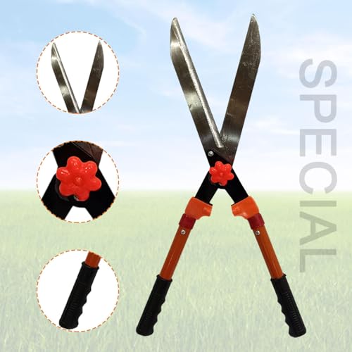 Image of A to Z Hub Pack of 4 Include Gardening Hedge Shear, Curved Pruner, Grass Remover Weeder and Lawn Remover,Teeth Hand Cultivator (Model 3)