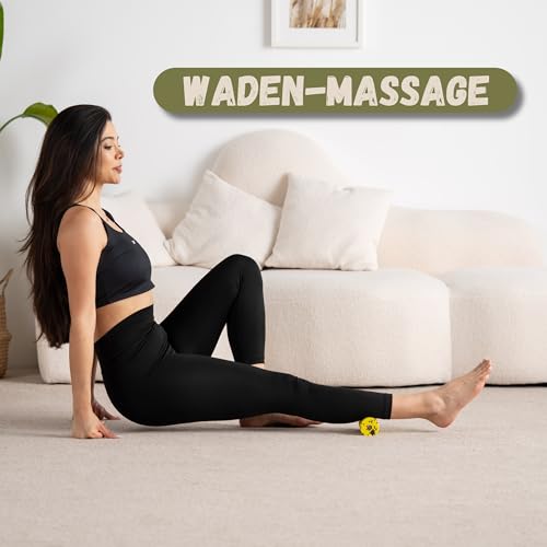 M.S.Lemberg® Mini Faszienrolle klein - Kompakte Massagerolle für Selbstmassage - Ideal für Fuß, Nacken, Fersensporn, Schulter, Arm, Wade, Rücken, Fusssohle, Fußrolle, Bein Massage Faszien Rolle