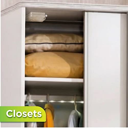 Lily’s Home Automatischer Türschließer, Schiebetürschließer, automatischer Türschließer, Sturm, Tor, stanzfrei und mit voller Kontrolle über die Schließgeschwindigkeit und Stärke. (Einzelbett, Weiß)