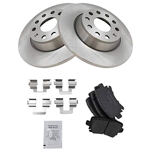Image of TRQ Rear Ceramic Brake Pad and Rotor Set