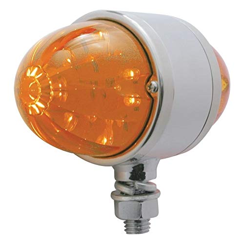 United Pacific 17 LED Watermelon Double Face Light - Amber LED Dark Amber Lens