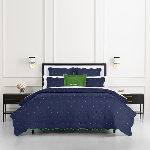 Taie d'oreiller Kate Spade en coton bleu marine facile à laver - 6