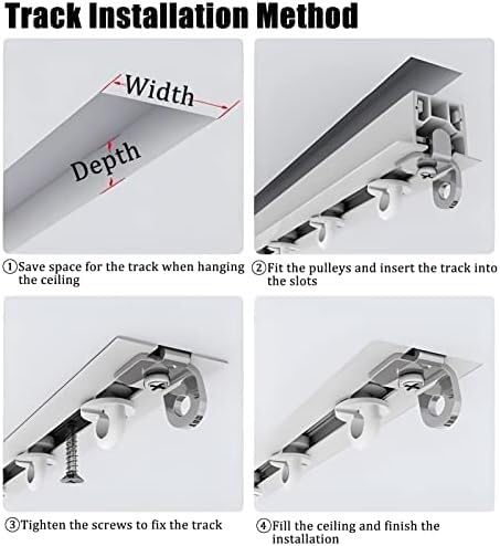 Deckenvorhangschienensystem aus Aluminiumlegierung, biegbare Raumteilerstange für Badezimmer, Erkerfenster, Balkon, flexible 1,5 m Befestigungslösung