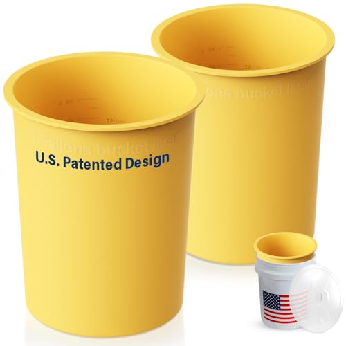 2PCS Reusable Silicone 5 Gallon Bucket Liners