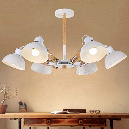 Plafonnier en bois blanc de qualité supérieure style loft vintage