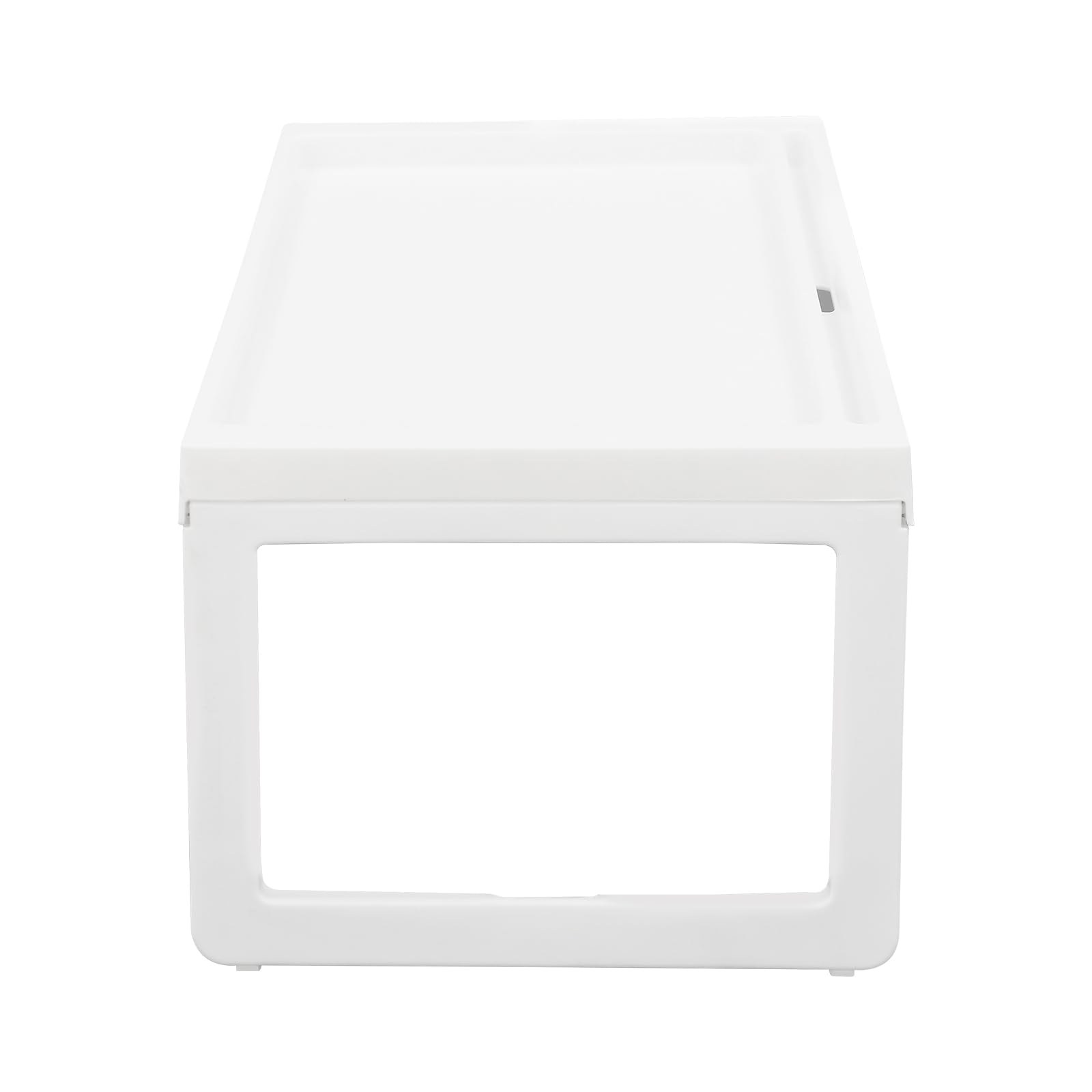 4 tabletas de cama con patas plegables, mesa de cama de plástico blanco, bandeja de desayuno para bandeja de cama, limpieza sin esfuerzo, bandeja de cama con ranura para teléfono móvil,