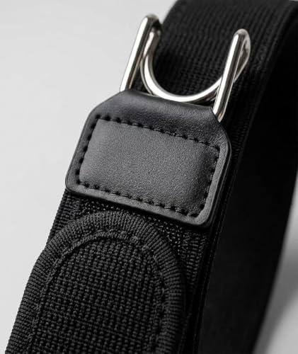 Image of No Buckle Stretch Belt for Men & Women with Metal Hooks | Adjustable Elastic Buckleless Waist Belt for Jeans, Trousers & Pants | Invisible Comfort Belt for Daily Wear & Travel