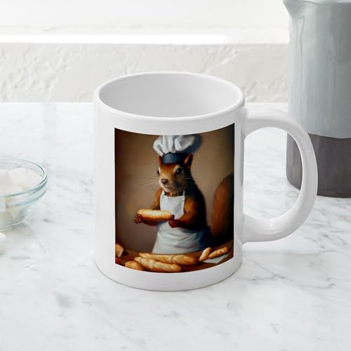 Taza mega café 20 oz de cerámica blanca miniatura 5