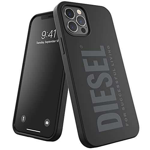 Diesel Conçu pour iPhone 12 Pro Max Coque de Protection en Silicone avec Logo en Silicone résistant aux Chocs et aux Chutes - Coque complète avec Bords...