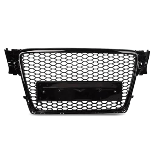 Calandre avant pour A4 B8 et S4 2009-2012 nid d'abeille noir brillant
