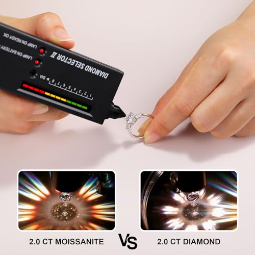 Ladylike Moissanite 3 Stone Engagement Rings for Women D Color VVS1 Round Cut Lab Created Diamond Rings 18K White Gold Plated Anniversary Wedding Promise Ring for Women3