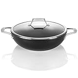 TECHEF - Onyx Collection, 12-Inch Wok/Stir Fry Pan with Glass Lid, coated with New Teflon Platinum Non-Stick Coating (PFOA Free)
