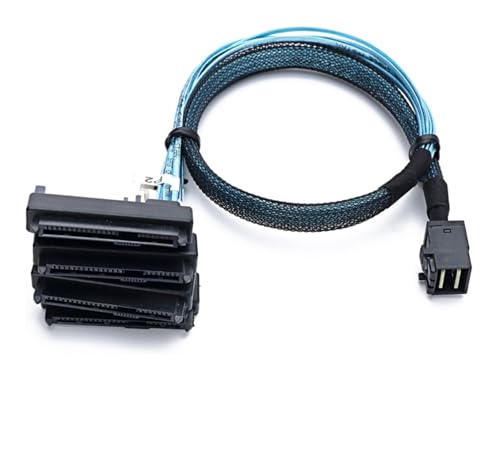Cable SFF-8643 a SFF-8482 con puerto SATA 0.5 m miniatura 2
