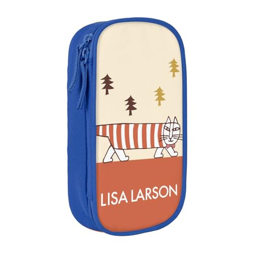 リサ ラーソンペンケース 文具 ファッション 収納 筆袋 多功能 中の高校生 軽い量 男女通用 鉛筆の箱 学生 児童 誕生日 入学 贈り物 包 収納包 Blue