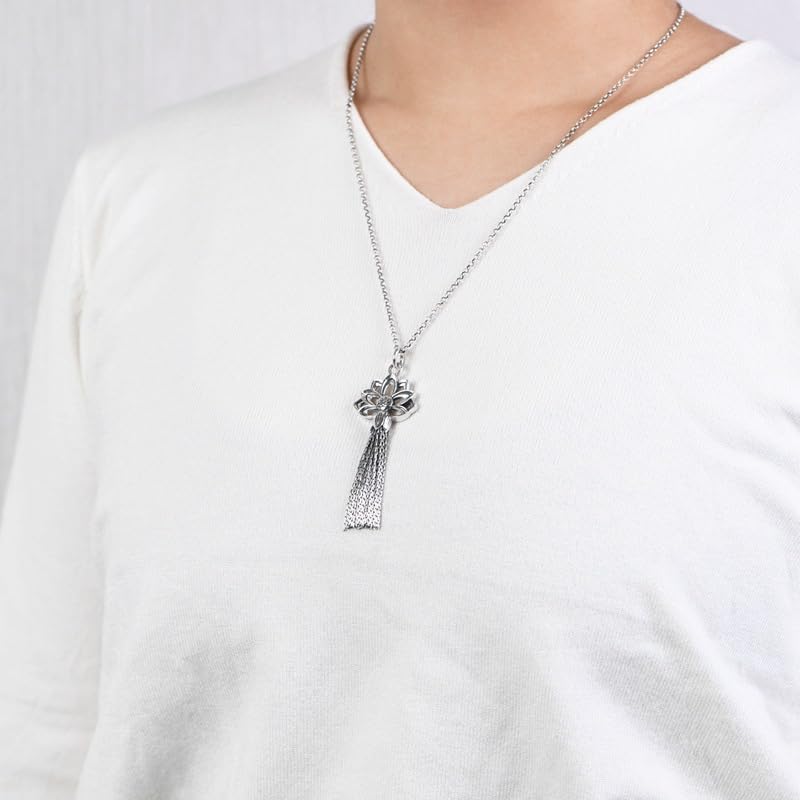 Pendentif en argent sterling 925 pour collier long de chaîne de pull