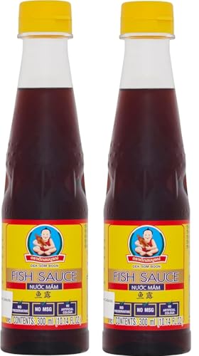 Healthy Boy Brand Fish Sauce 300ml Pack of 2 Authentic Thai Seasoning for Cooking and Marinades
