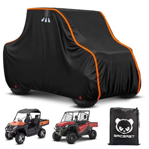 UTV Cover 2 Seater 420D Oxford Cloth for Polaris Ranger 570 Full Size XP 1000 Cfmoto Uforce Mule Pioneer Wolverine Covers Side by Side Off-Road 2-3 Seaters Waterproof Outdoor L(126
