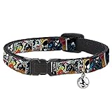 Collar de gato Breakaway para mascotas, paneles de cómic de veneno de 8 a 12 pulgadas, 0.5 pulgadas de ancho