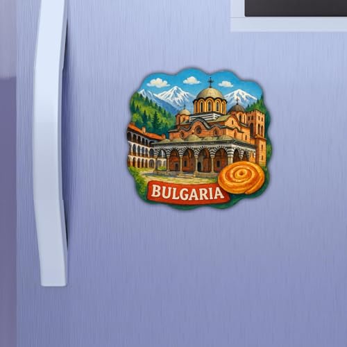 Image of Zesta Wooden Fridge Magnets Set | Refrigerator Decor Magnets for Kitchen | India Souvenir Fridge Magnet Collection | Wooden Magnet for Fridge Door Decoration (Bulgaria)