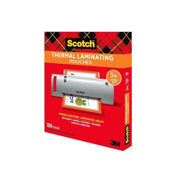 Scotch Thermal Laminating Pouches, 8.9 x 11.4-Inches, 3 mil Thick, 150-Pack, Clear (TP3854-150) – Bild 4