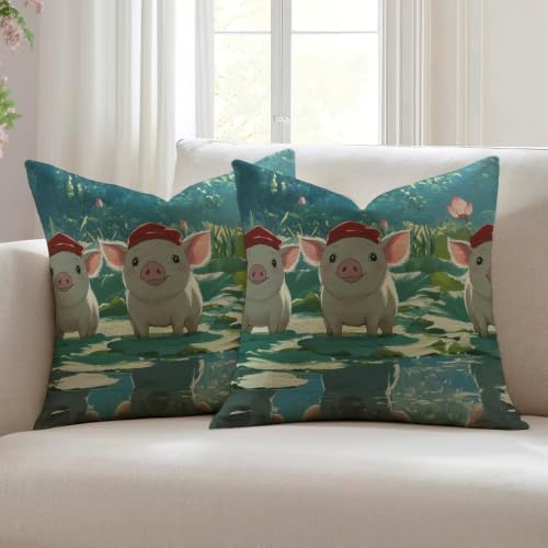 Funda cojin cerdo para decorar el sofá de exterior o balcón 3