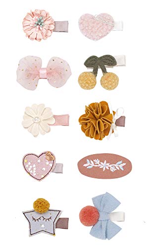 Baby girls hair clips, ribbon lined alligator hair bow clips, hai…