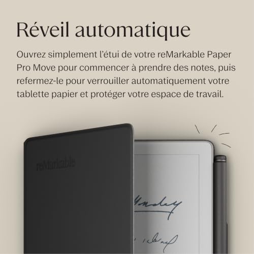reMarkable Book Folio noir protection ultra-fine en cuir véritable