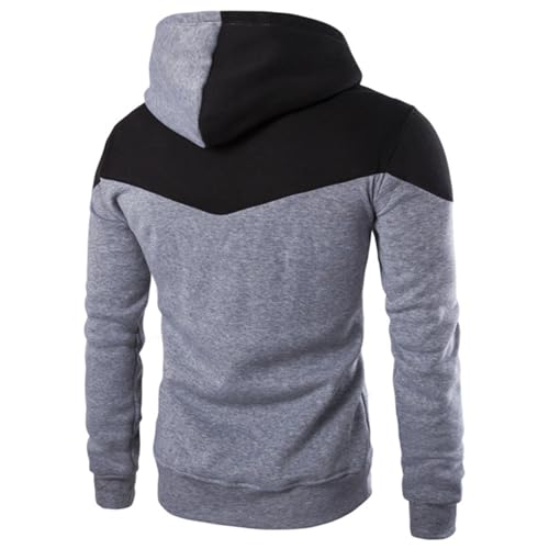 GPCHAN Men's Novelty Hoodies Sweatshirt Long Sleeve Color Block Hoodie Pullover Sweaters with Kangaroo Pocket2