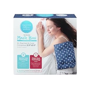Magic Bag Signature Edition Extra Large Pad Hot & Cold Compress, Hot/Cold Therapy for Back and Shoulder Pain Relief, Cordless Hot Cold Compress, 28 x 29 cm (11″ x 11.5″)