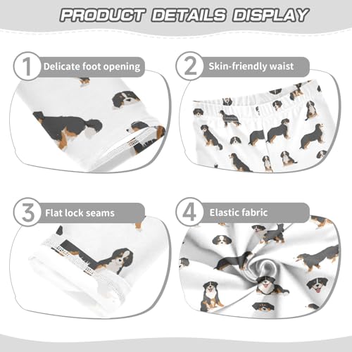 ALAZA Bernese Mountain Dog Girls' Leggings Ankle Length Toddler Kids Basic Full Length Tights Yoga Pants3