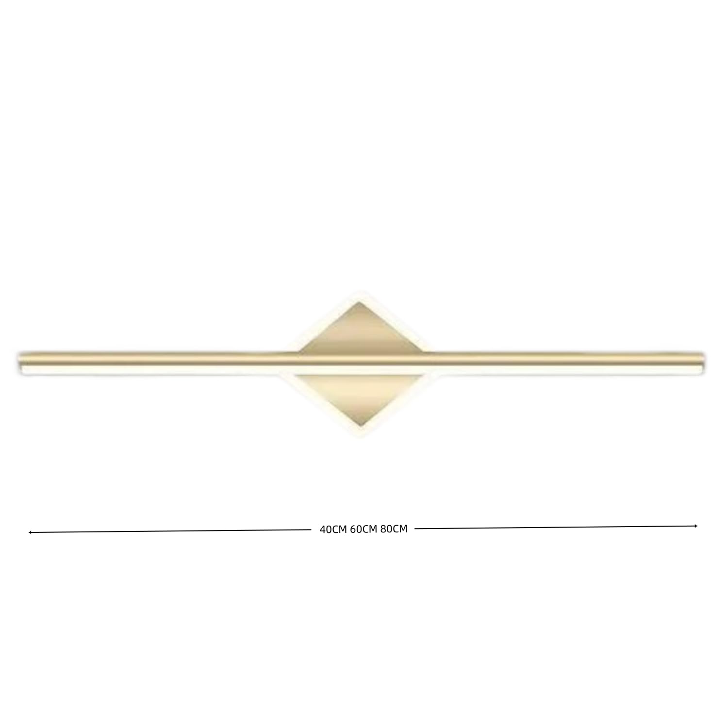 Luce specchio bagno Oro/Nero Lampada Specchio Bagno Luce per Specchio Bagno LED Moderna Illuminazione da Parete (Diamante d'oro, 80 centimetri)