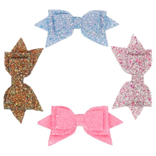 NAMOARLY 4pcs Bow Straw Toppers Glitter Straw Covers for Water Tumbler Decorative Toppers
