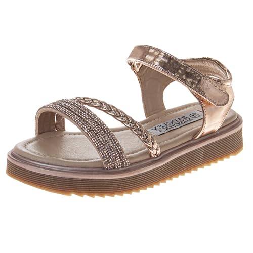 Badgley Mischka Girls Wedge Sandals Espadrilles Summer Dress Platform Sandals Wedding Sandals for Little Kid to Big Kid