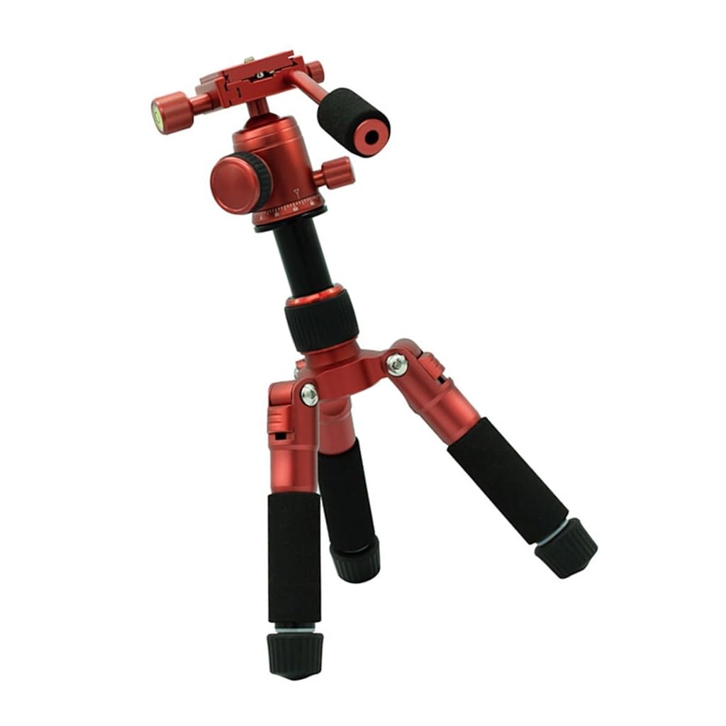 Mini trípode de aluminio de 20 pulgadas con cabezal de rotación ajustable de 360 grados y 28 mm para cámaras DSLR y fotografía móvil