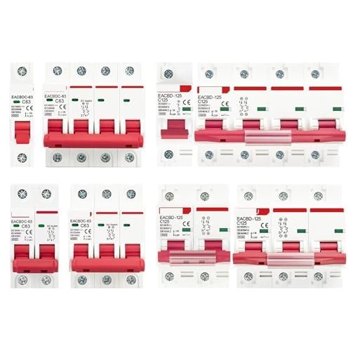 DC 1000V 1P 2P 3P 4P �\�[���[�T�[�L�b�g�u���[�J�[ �ߕ��וی�X�C�b�` 6A~63A/80A 100A 125A MCB 1��(3P�A63A)