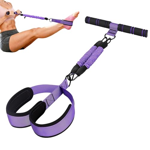 Banda de resistencia para pedales de pie, tensor de piernas elástico, para yoga, entrenamiento de fuerza, para estiramiento, yoga, gimnasio, gimnasio en casa, entrenamiento