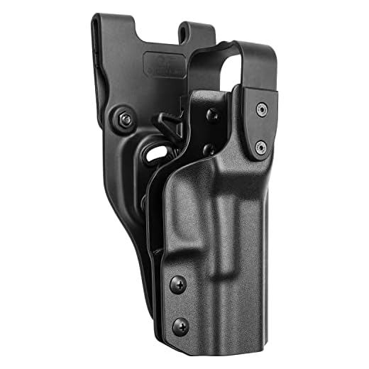 Level II/III Duty Holster Compatible with Glock 17/19/19x/23/31/32/45(Gen1-5), G22(Gen1-4), Holster for Duty Belt, Not Fit G22 Gen5,Ride Height Adjustable, Kydex&Polymer Available, Material Optional