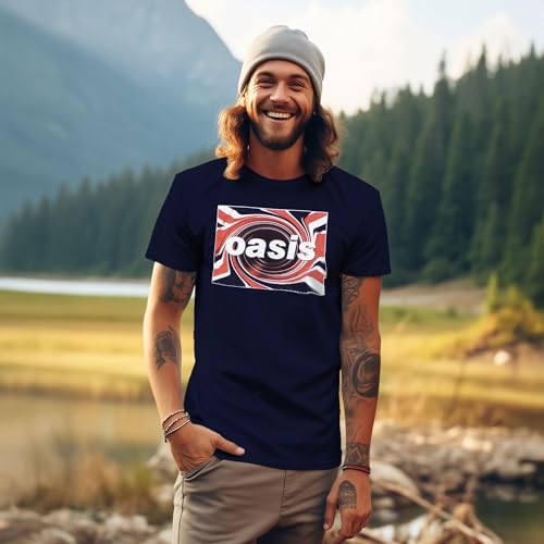 Oasis Men's Union Jack T-Shirt Navy | Officially Licensed Merchandise4