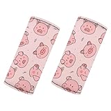 BIGCARJOB Lovely Pink Pig Luggage Handle Wrap for Suitcase,Set of 2 Pcs Cute Pig Identifier Travel Bag Wraps Luggage ID Tags Door Handle Protection Sleeve Cover
