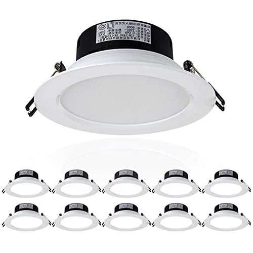 Spots encastrés LED blancs ultra-minces lot de 10 pour maison