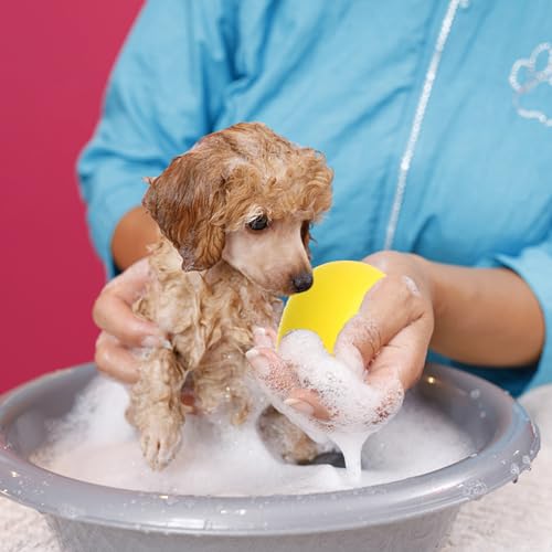 Image of Ipetboom 5pcs Pet Bath Sponge - Soft Dog Grooming Foam Scrubber Tool with Strong Water Absorption and High Foaming Power for Puppies Cats Daily Cleaning Travel Washing