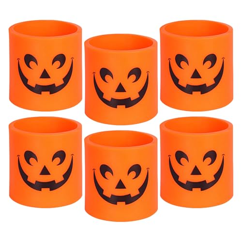 Bougies citrouille sans flamme Halloween pour sécuriser l'éclairage de fête avec enfants