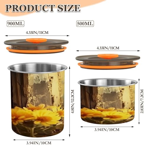 Envase de Café Hermético de Acero Inoxidable 900ml ATTX miniatura 2