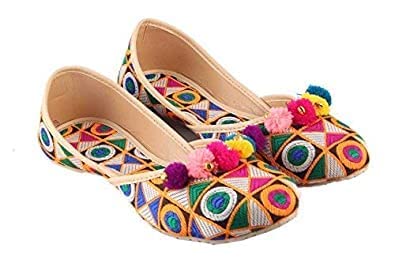SHREE OL Women Embroidered Ballet Flats Sandal Footwear for Casual Wear,Party and Formal Wear (Multicolor) (9) (B09ST39ZCF) Amazon Price History, Amazon Price Tracker